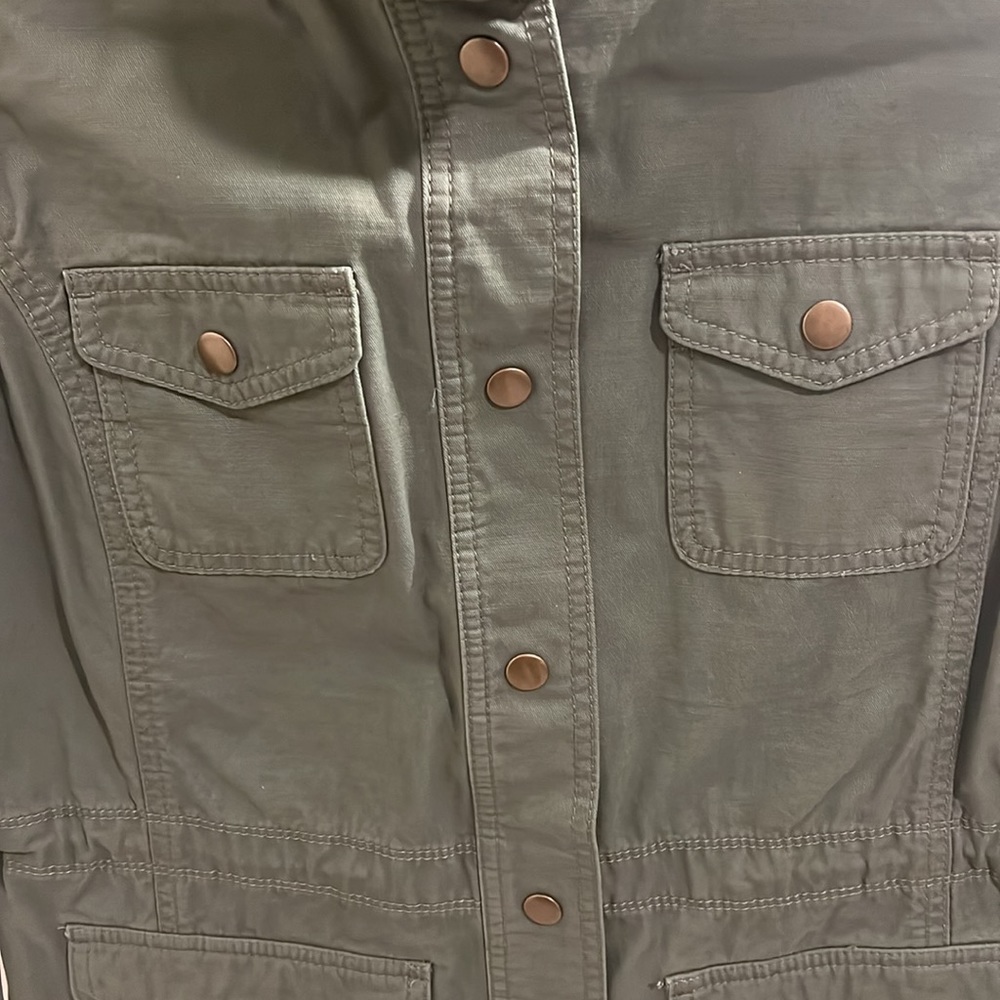 Talbots Women's Olive Green Utility Jacket - Picture 4 of 7
